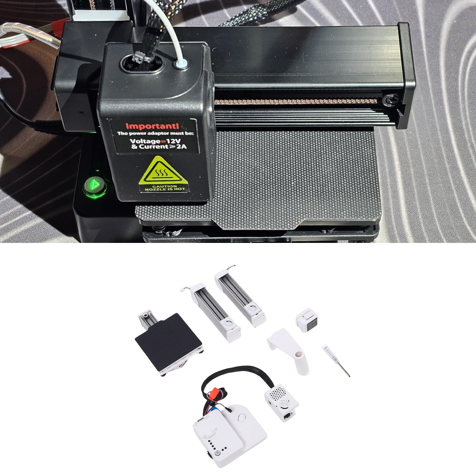 Mini Compact 3D -Drucker für Anfängerstudenten und Hobbyisten Unterstützt Pla TPU -Filament 0, 4 Mm Düse (EU-Stecker)
