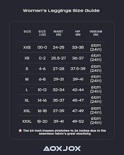 Miniatura 6 de Aoxjox - Pantalones de yoga para mujer, de tiro alto, sin costura, para entrenar, gimnasio