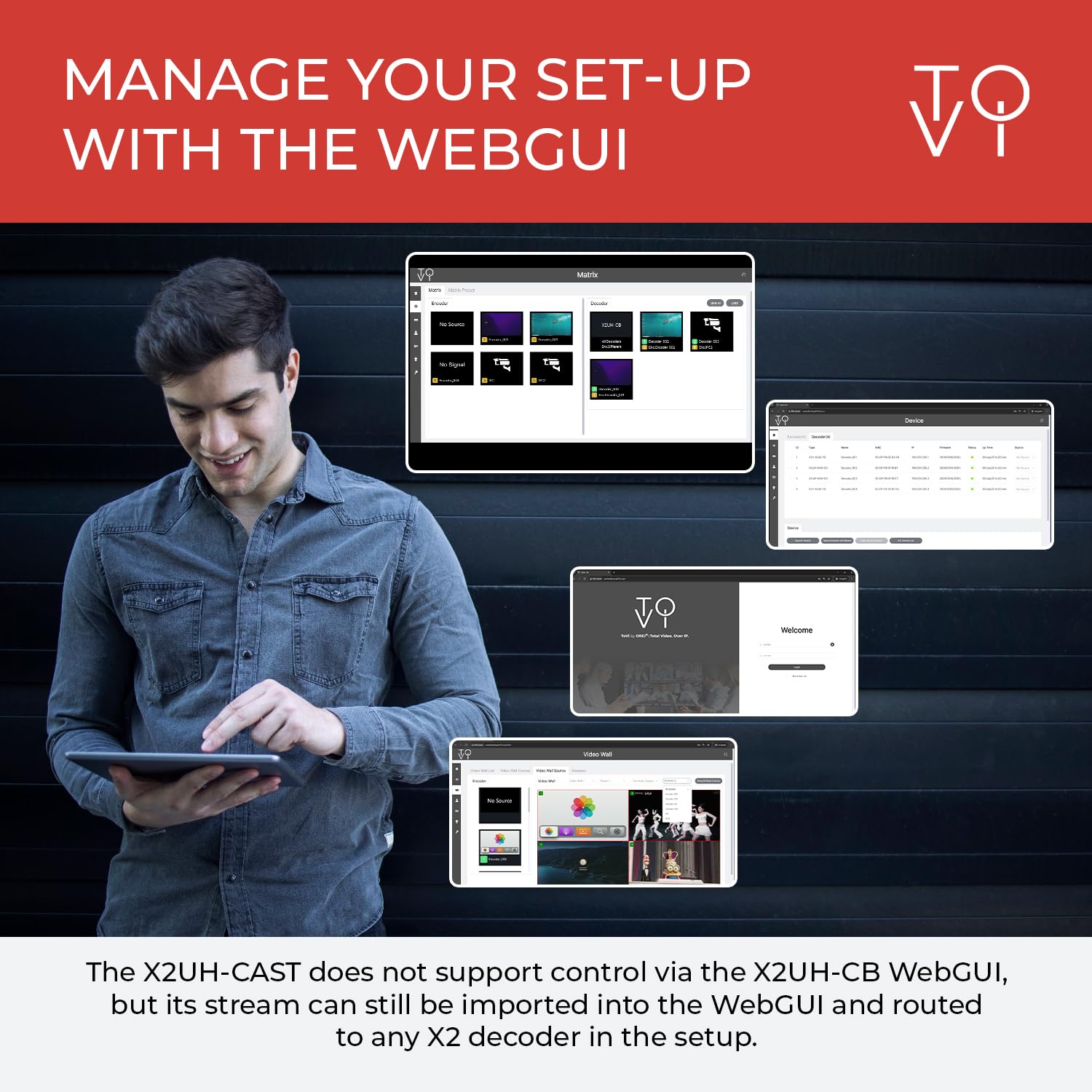 ToVi X2UH-CAST - Streamer video di rete 4K serie X2, codificatore AV over IPTV, H.264 H.265, livestream con audio incorporato, loop out HDMI, supporta Unicast, MultiCast, solo audio Stream (X2UH-CAST)