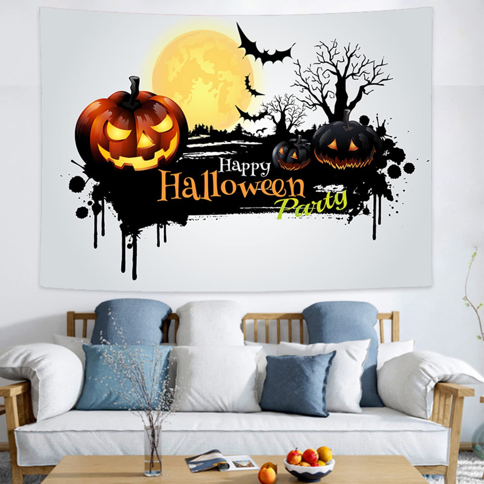 Amazon.co.jp: ハロウィン タペストリー 多機能壁掛け