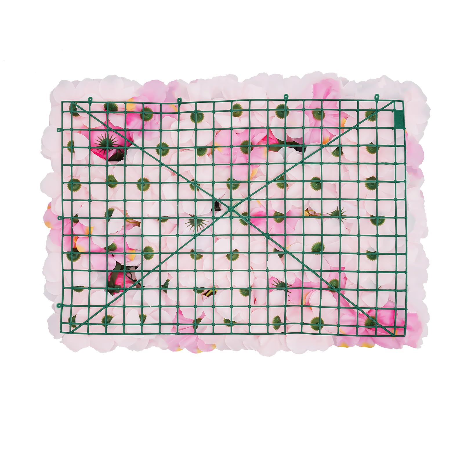 PurpleMinder Blumenwandpaneele in Hellrosa 12 Stück Blumen-Wandpaneel-Set 60 x 40 cm Wanddekoration aus Seiden-Dahlien und -Rosen für Zuhause Party Hochzeit