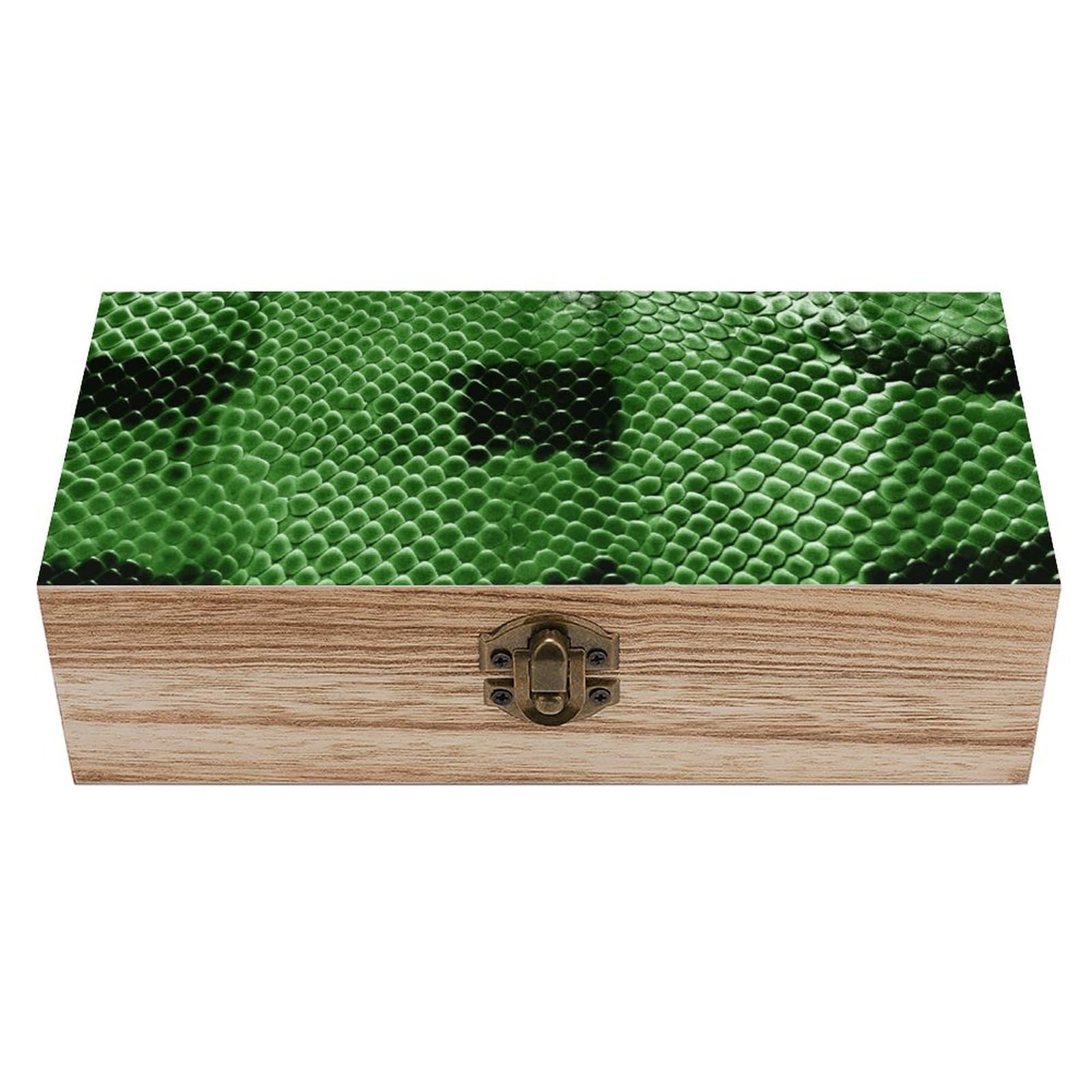 Boîte de rangement en bois vert pour sublimer la décoration de votre salon