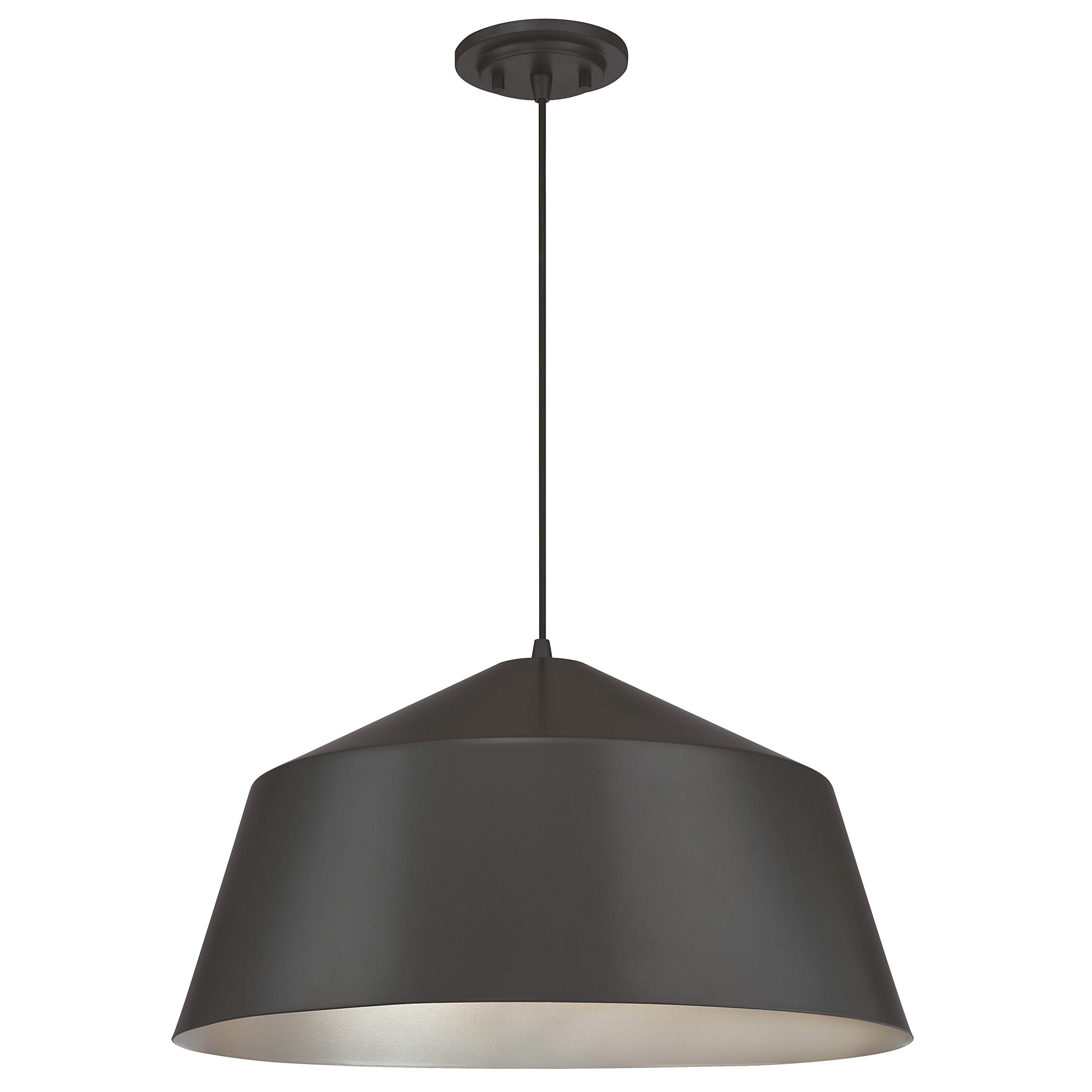 Westinghouse iluminación 63729 Lámpara colgante para interiores de un solo brazo, acabado en bronce de cañón cepillado mate