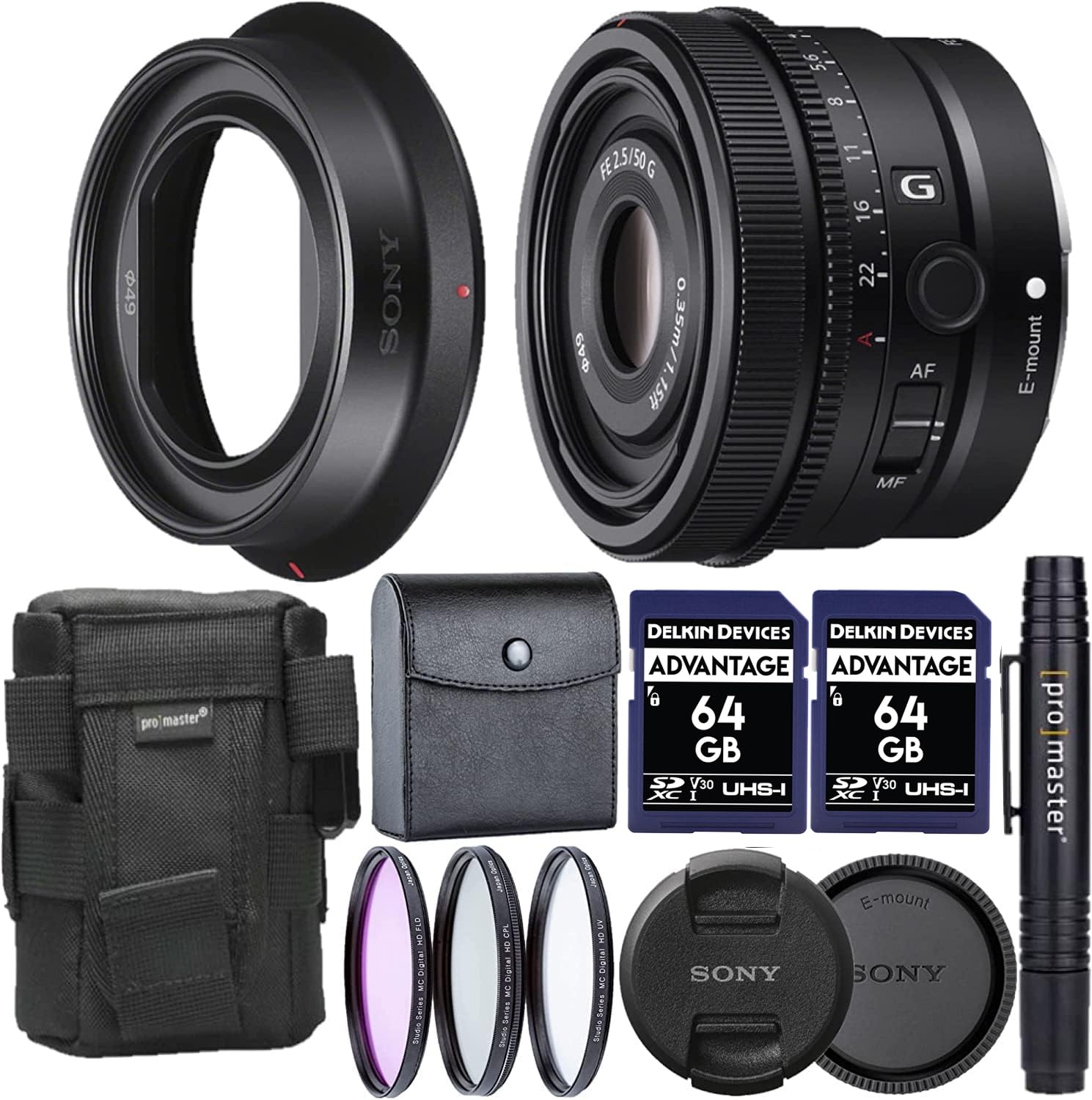 Amazon.com : Sony FE 50mm F2.5 G Full-Frame Ultra-Compact G Lens 