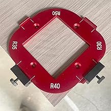 BluFied コーナー加工治具 トリマー用 半径治具 角治具 Rコーナー 円弧ジグルーターテンプレート クイックジグルータービットテンプレート 木工ツール 治具 アーク切断補助ツール 木工ルーティング用 R10 R15 R20 R25 R30 R35 R40 R50 (10-25R)