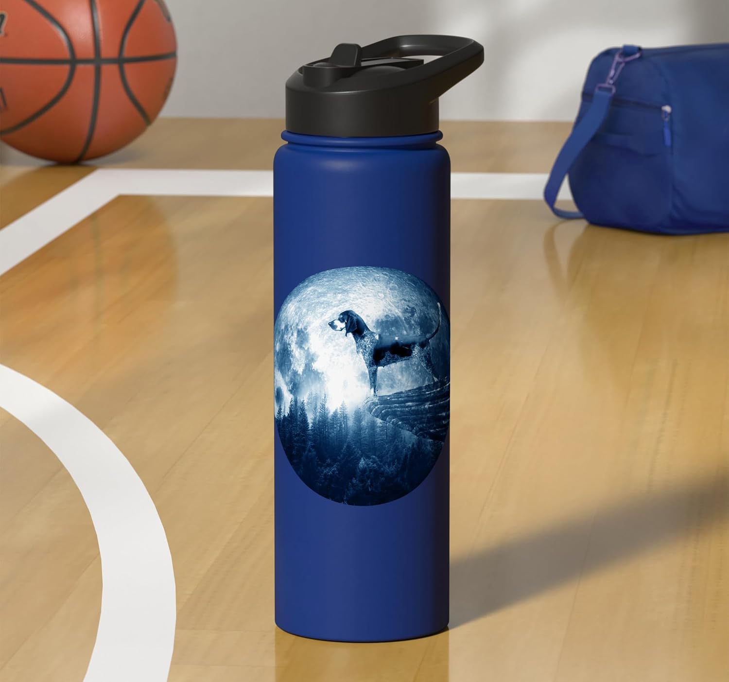 Bluetick Coonhound Dog Moon Dog Mom Dad Women Men Dog Lovers Stainless Steel Insulated Water Bottle