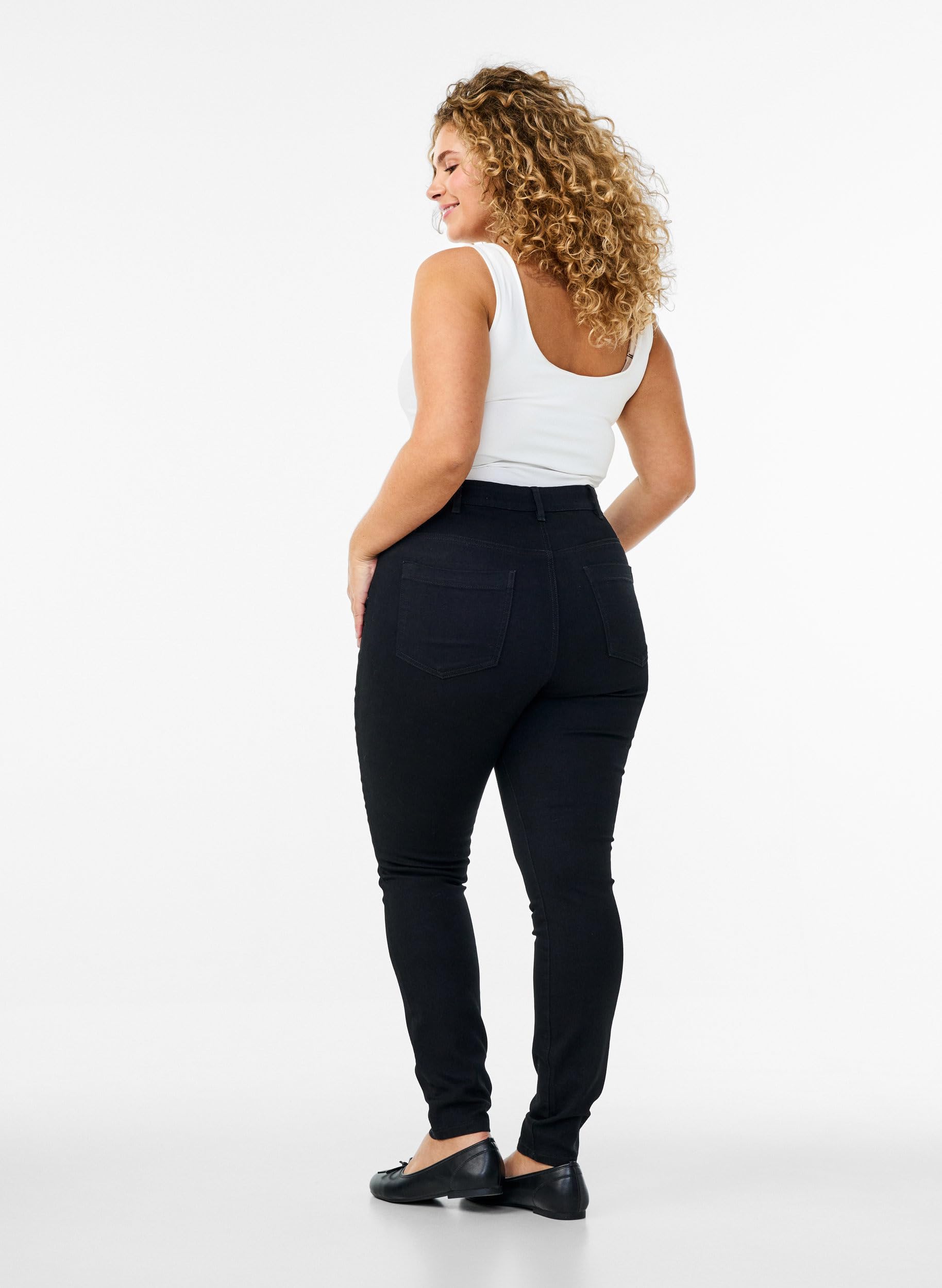 Zizzi Amy Jeans pour femme - Grandes tailles - Taille haute - Extra Slim - Taille 42-60