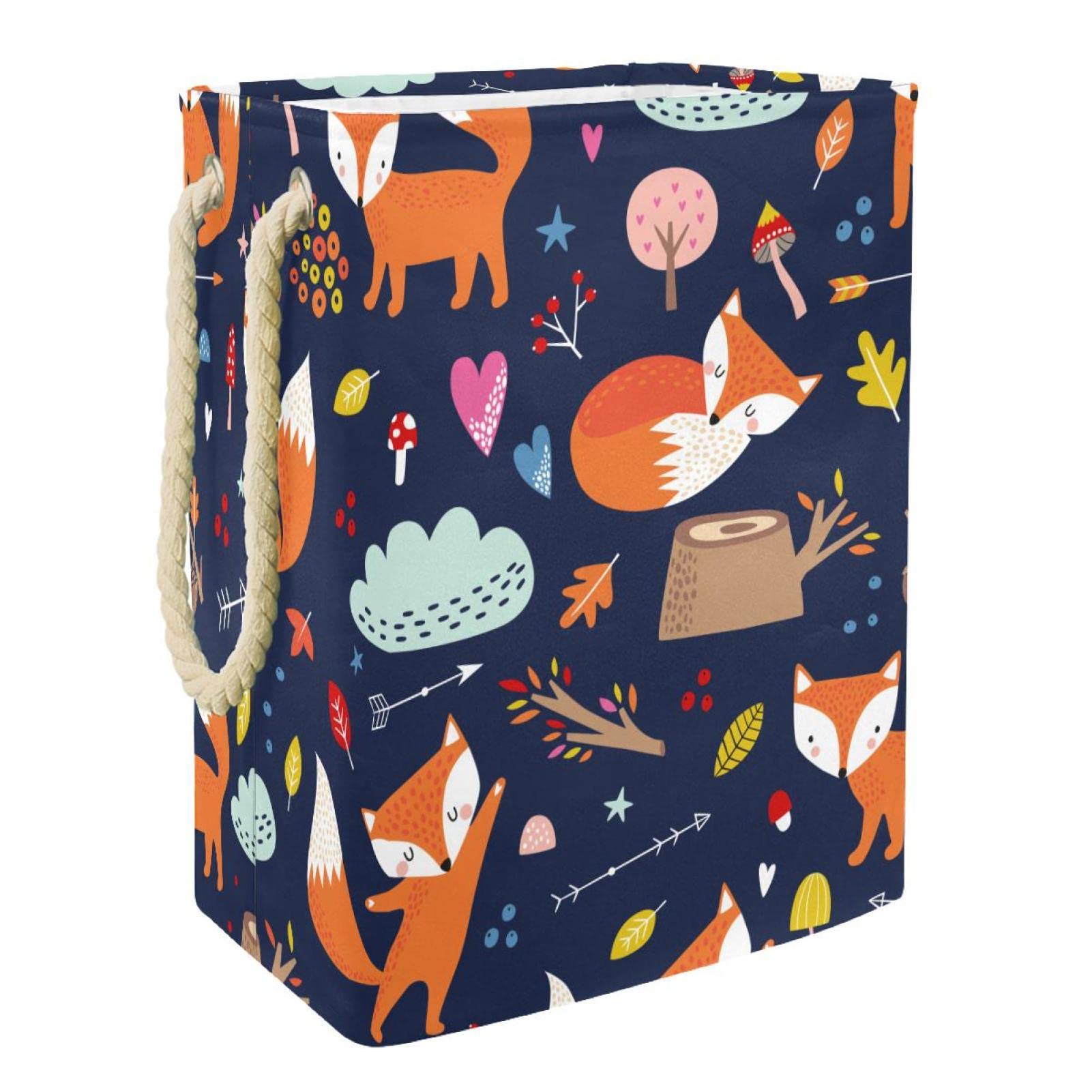 Panier à linge motif champignons sac de rangement vêtements de chambre