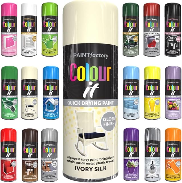 Classic Signature 1 x All Purpose Ivory Silk Aerosol Spray Paint 400ml Quick Drying Spray, Fast Dry and Excellent Coverage for Metal, Wood, Plastic and More