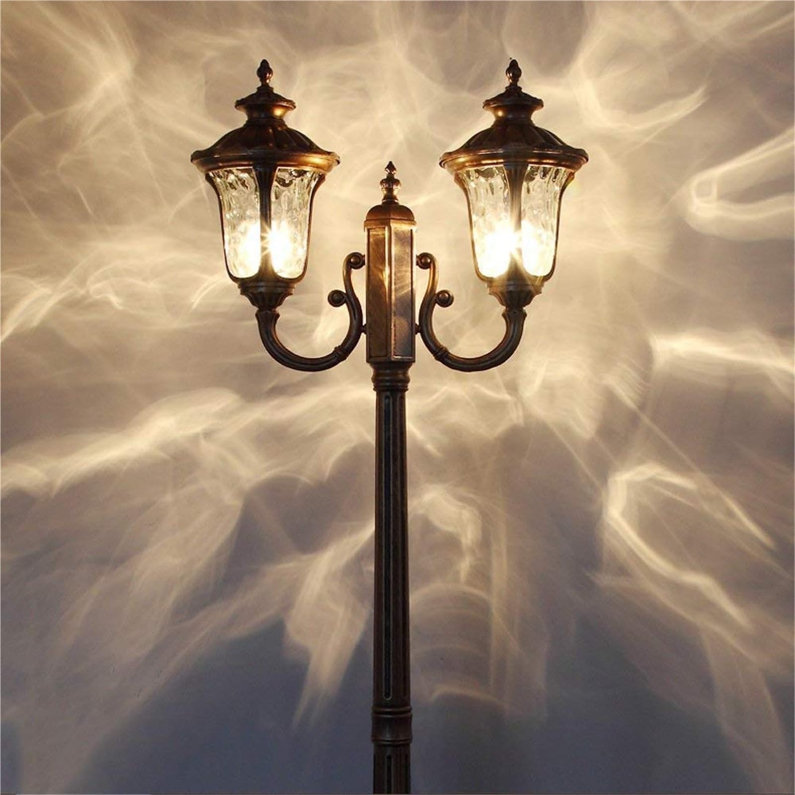 Lampy Solarne, Słupki Oświetleniowe, Zewnętrzne, 335 Cm, 1-Światło, 2-Światła, Retro, Dziedziniec, Europejska, Szklana Latarnia, Lampa Uliczna, Zewnętrzna, Wodoodpor,245cm
