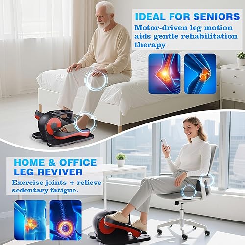 Miniatura 3 de Máquina elíptica para debajo del escritorio, elíptica eléctrica debajo del escritorio para personas mayores, mini equipo de ejercicio elíptico para