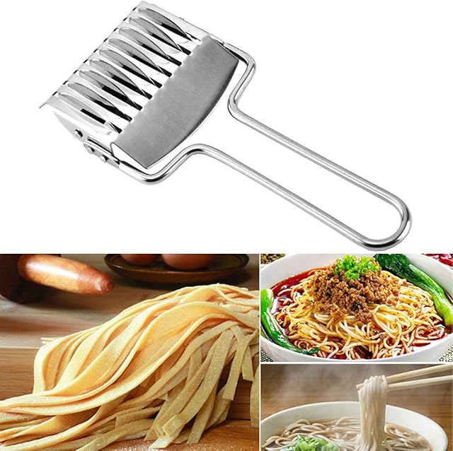 Noodle Cutter Stainless Steel Pasta Spaghetti Maker Noodle Lattice Roller Docker Dough Cutter Mincer Kitchen Tool