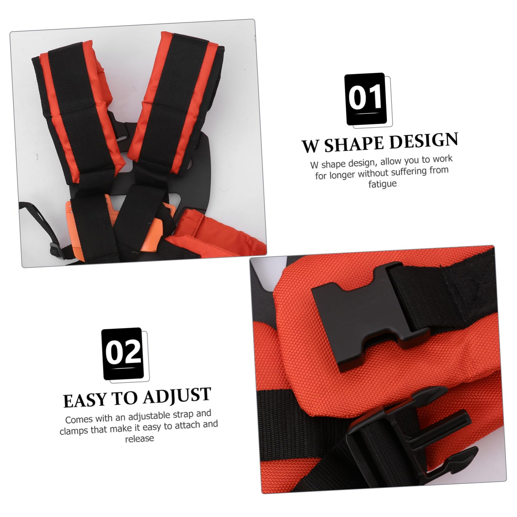 BESPORTBLE de Hombro W Acolchado para Cortacésped Cinturón Ajustable para Desbrozadora y Segadora de Hierba Accesorio Cómodo y Resistente para Jardín