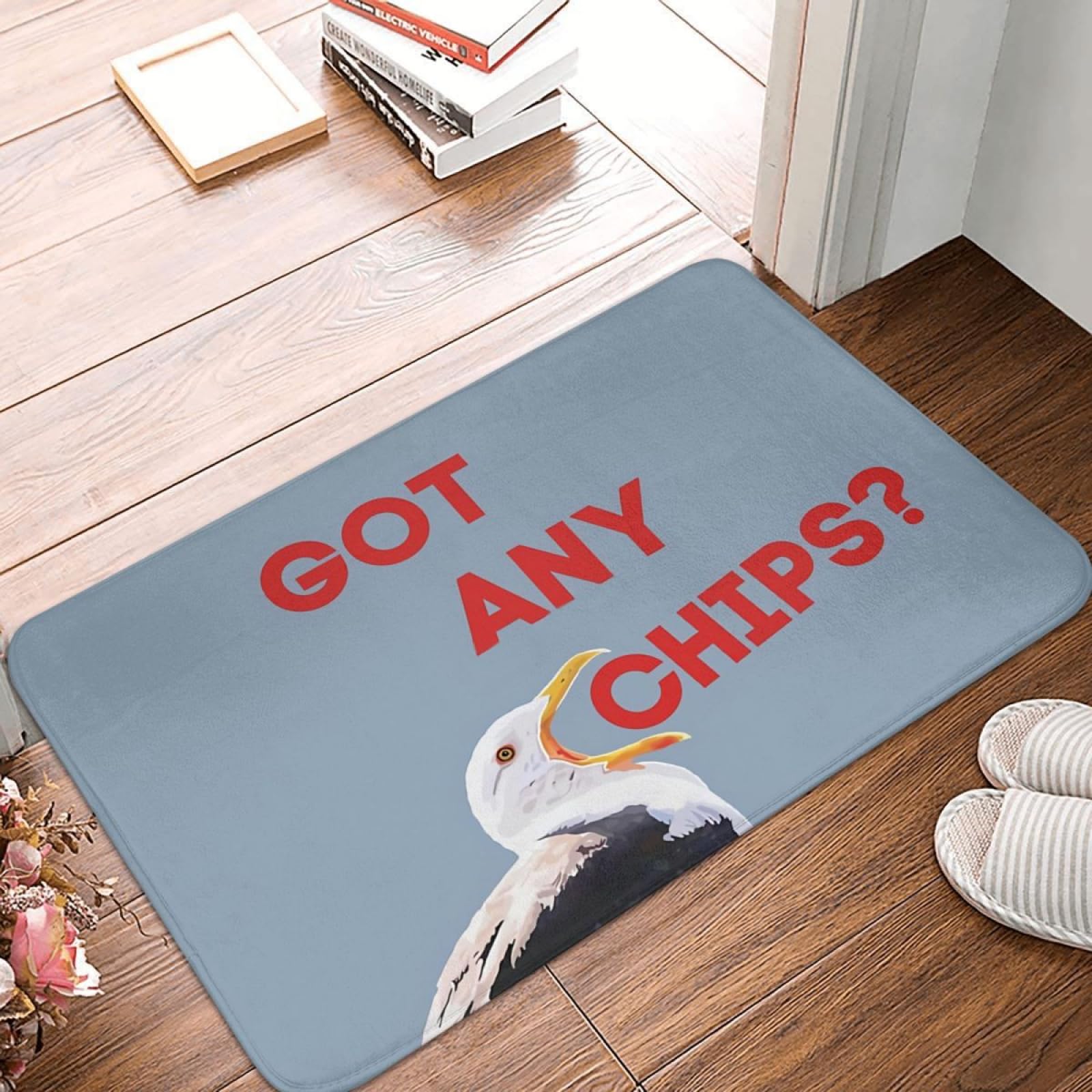 Tapis de chambre en flanelle Seagull absorbant pour entrée et déco