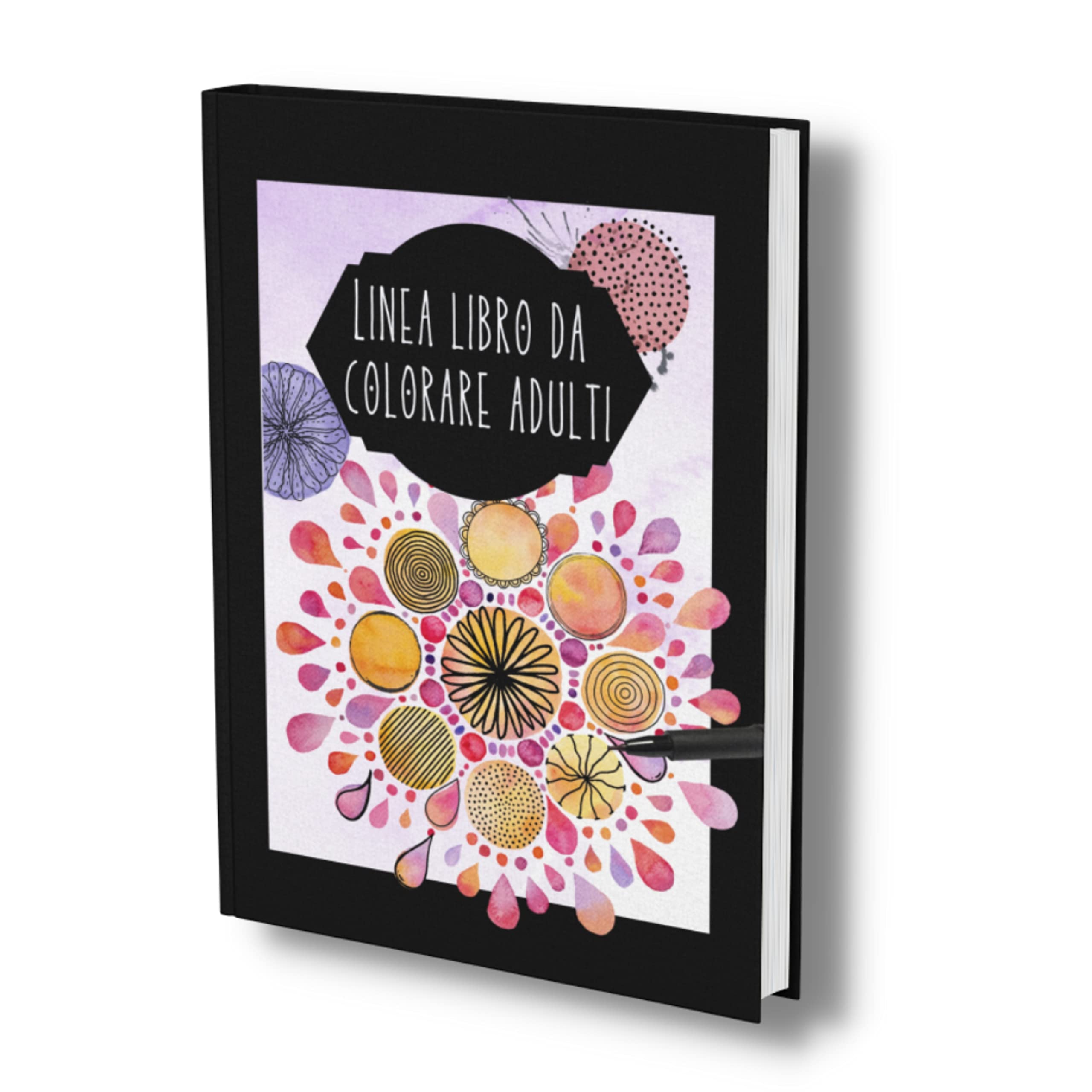 Linea libro da colorare adulti: Un libro da colorare invertito- Con 35 fantastici modelli di acquerello per opere d'arte creative. I colori ci sono già, al resto fai tu! (Italian Edition)