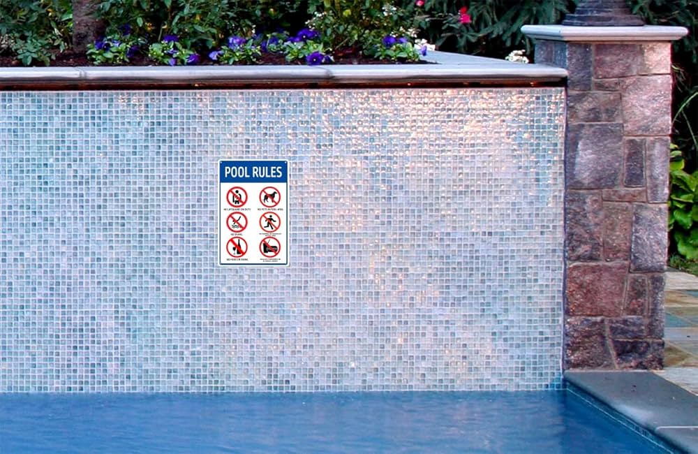 Amazon.com : Pool Rules Metal Tin Sign Funny Swimming Pool