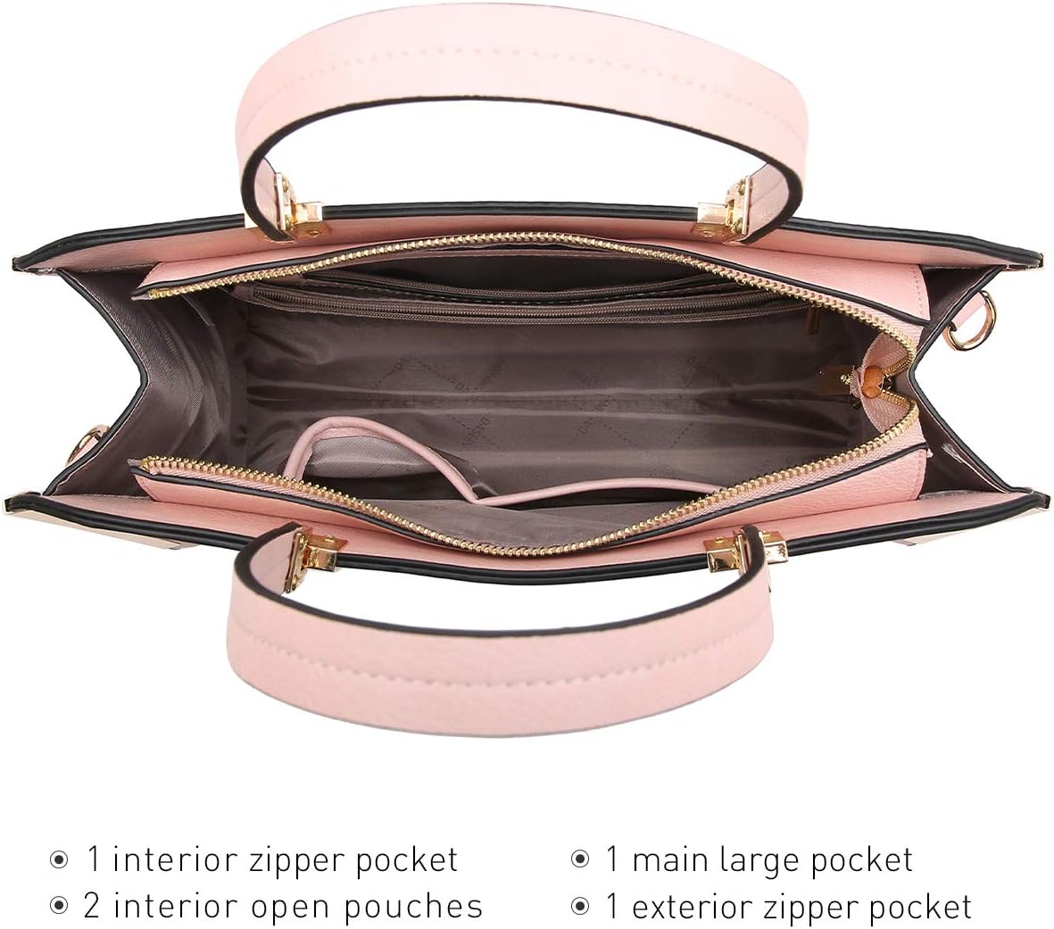 Dasein Women Purses and Handbags Top Handle Satchel Bags Large Shoulder Work Bag Tote with Wallet - Image 5