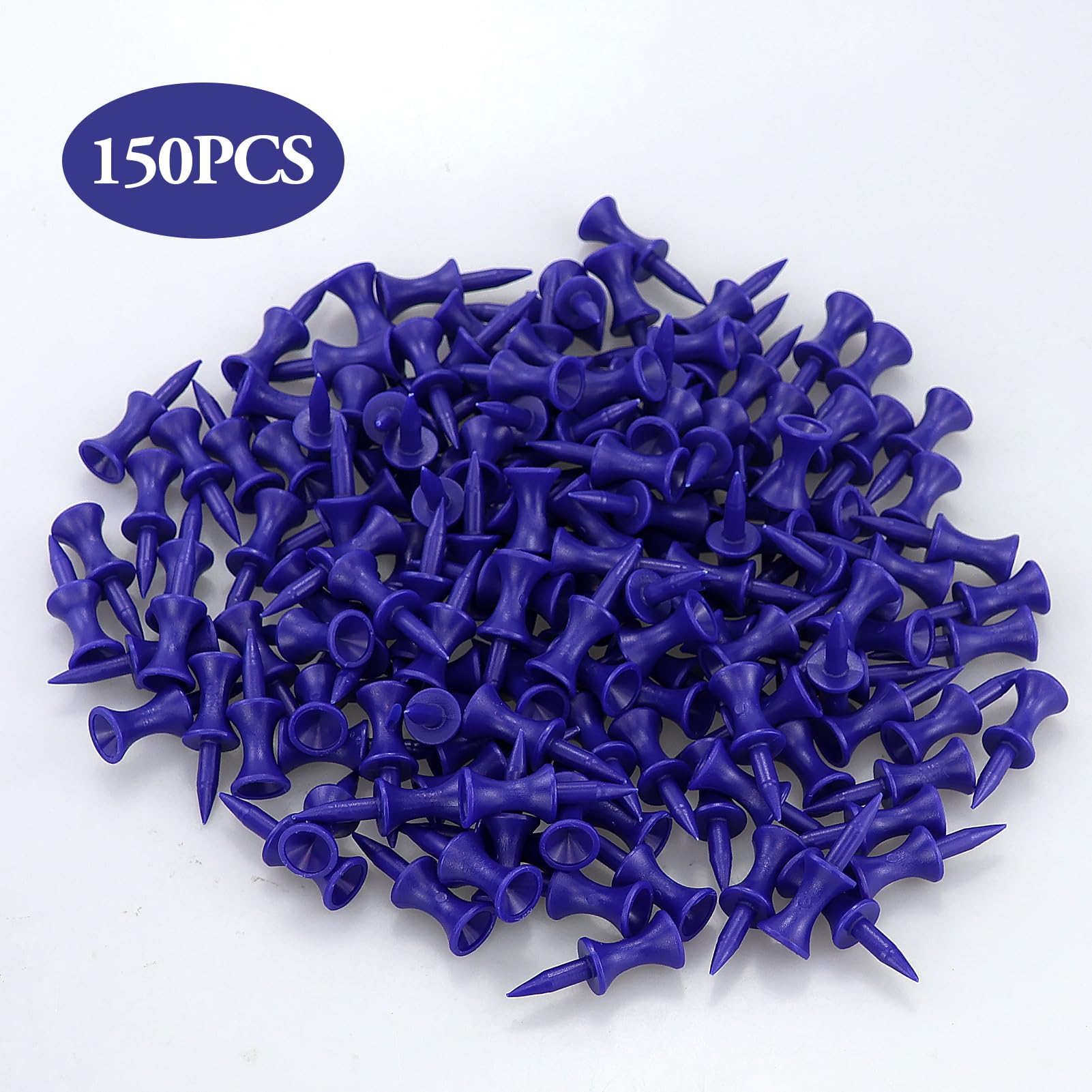 150 pezzi Golf Tees, Tee da Golf Professional, Golf Tees in plastica, Allenamento di Golfisti, 38 mm, valore, tè lungo, blu, di alta qualità, durevole