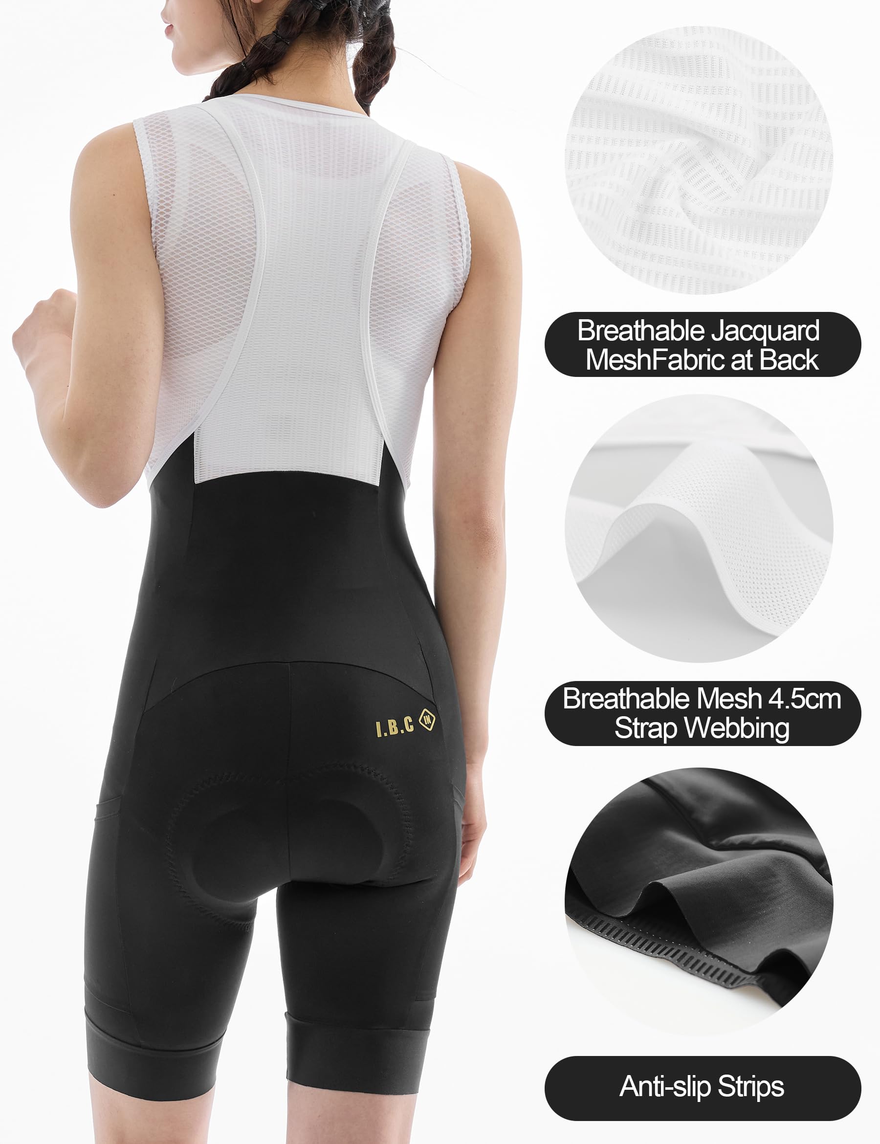 INBIKE Salopette Ciclismo Donna Estiva Pantaloni Ciclismo Donna Asciugatura Rapida Traspirante Imbottiti Bicicletta Equitazione con Tasca per Bici da Corsa, MTB SC881