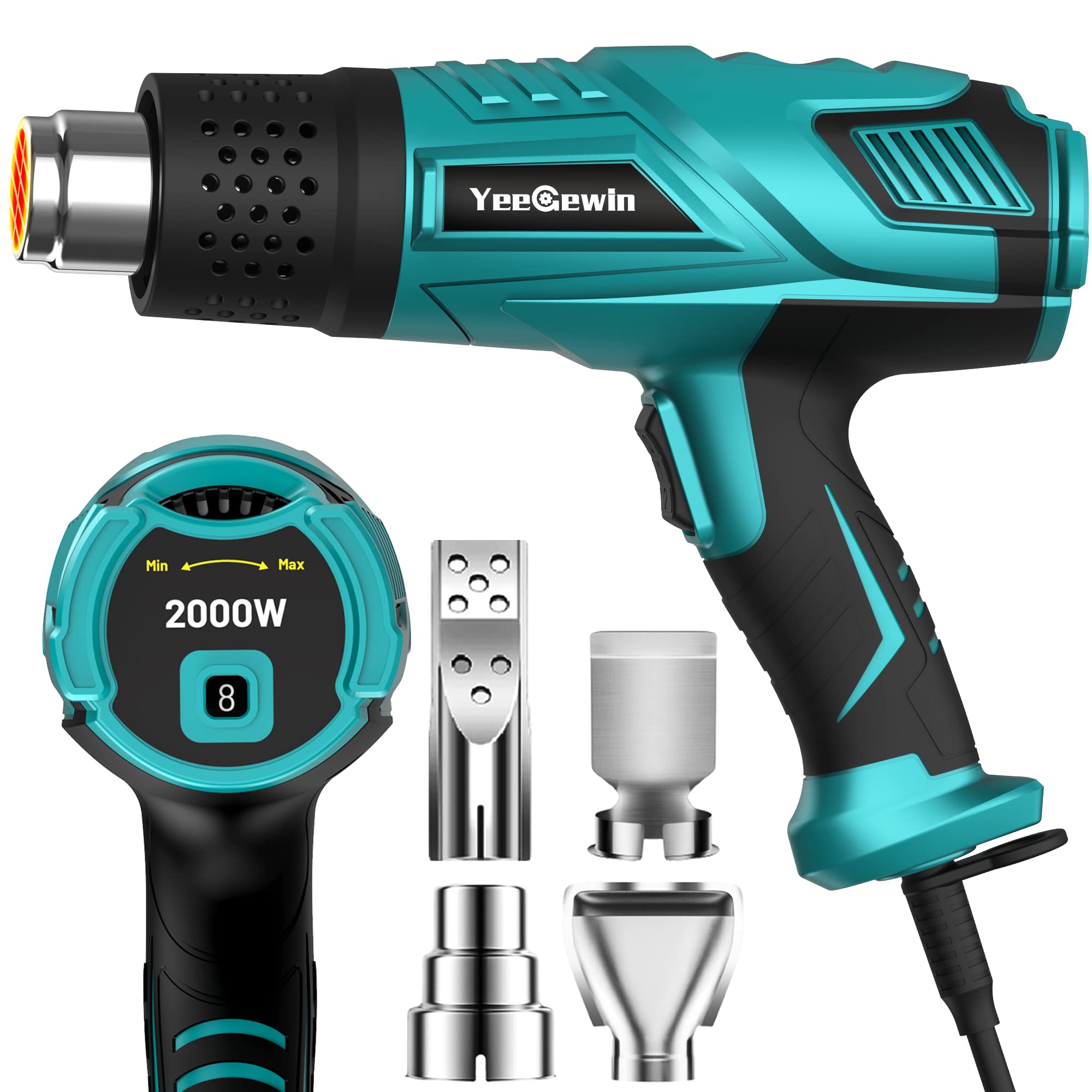 Buy Yeegewin Heat Gun 2000W Heavy Duty Hot Air Gun Kit Variable