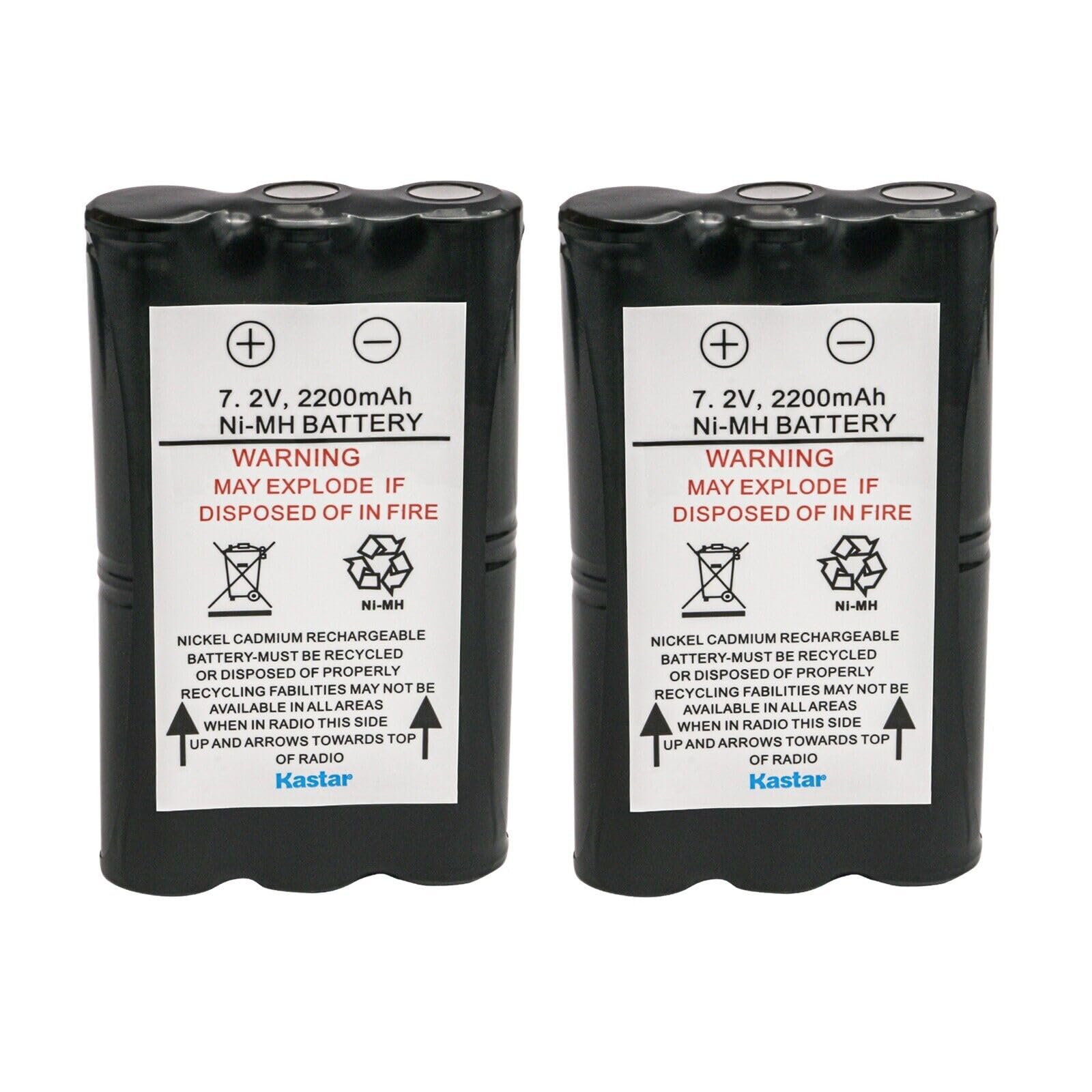 Kastar 2-Pack HNN9018A Battery Replacement for Motorola HNN9018, HNN9018A, HNN9018AR, HNN9018B, HNN9018BR Battery, Motorola CP50, Radius SP50 (Standard Model) Radio