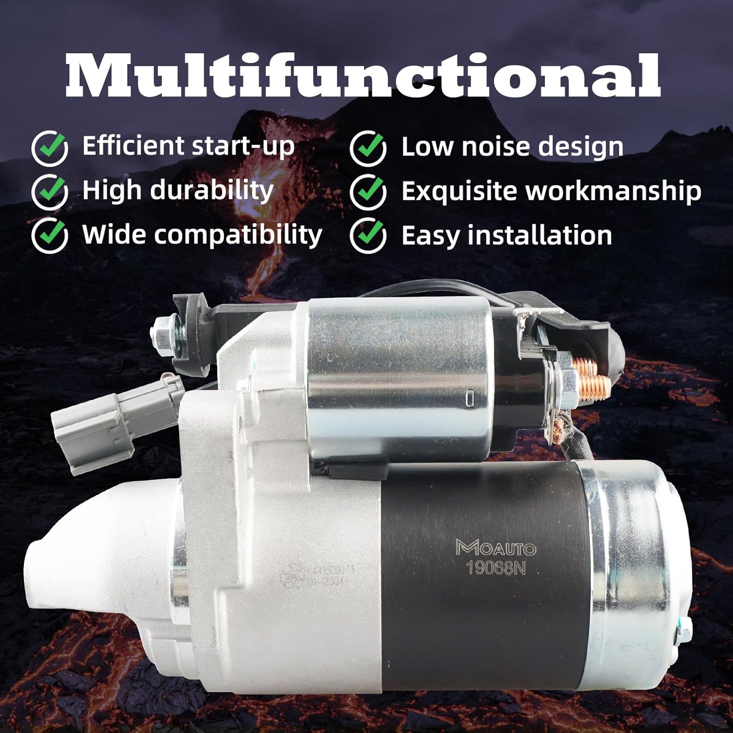 Starter Motor Replacement 19068N 23300-1CA0A 336-2179 M001T30671 Compatible with Infiniti FX50 M56 Q70 Q70L QX56 QX70 QX80 Nissan Armada NV2500 NV3500 Pathfinder Titan Titan XD 5.0L 5.6L V8