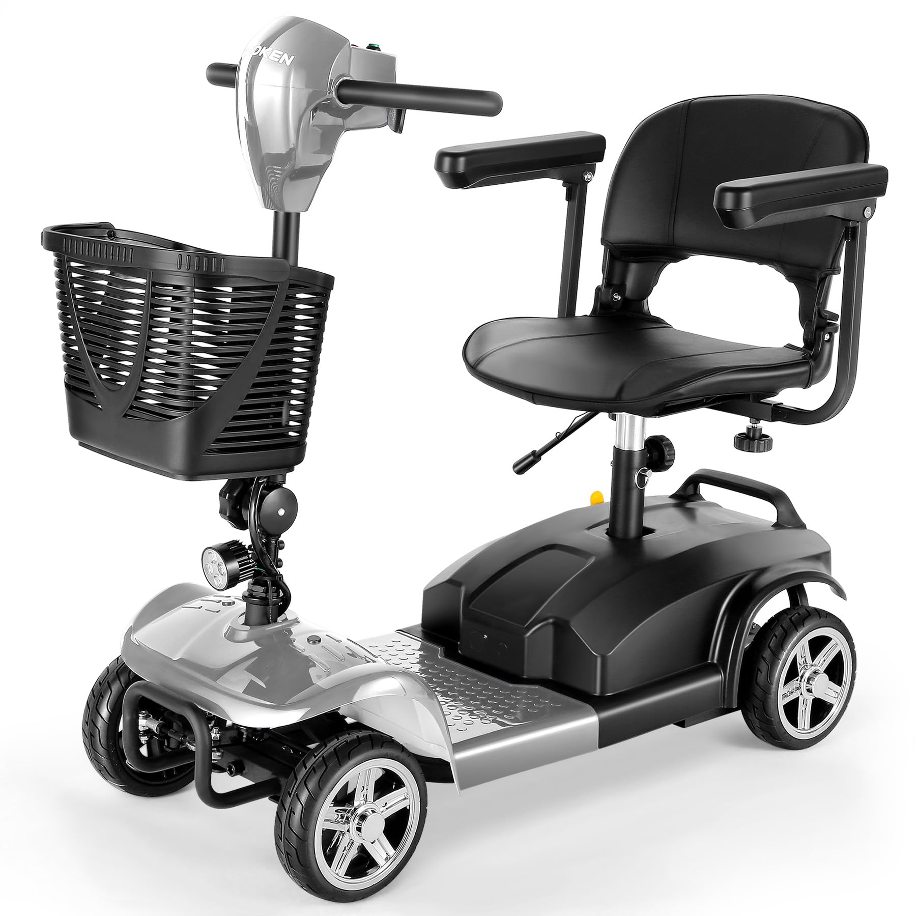 Photo 1 of Wooken 4-Wheel Mobility Scooter for Seniors, Adults, Elderly, Foldable Mobility Scooter, Powered Mobility Scooter Wheelchair Device, All Terrain Compact Heavy Duty Mobility for Travel