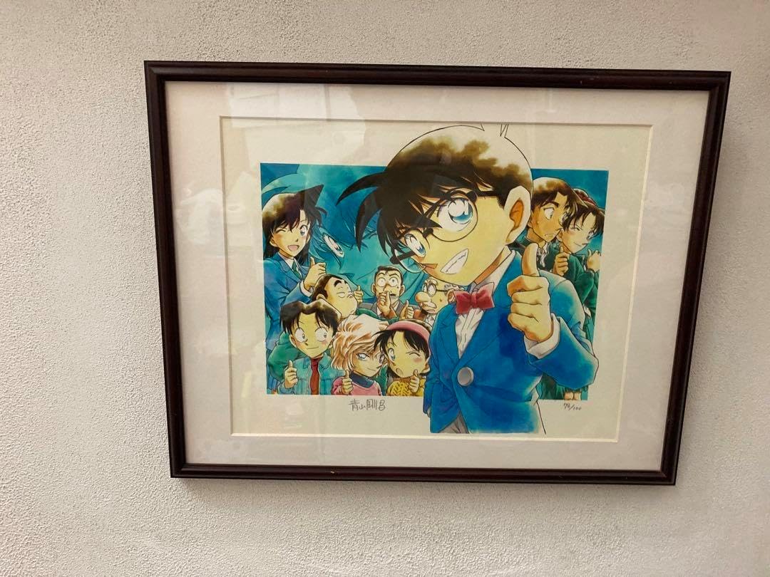 直筆サイン入り コナン 複製原画 プリマグラフィ ?名探偵コナン 複製 