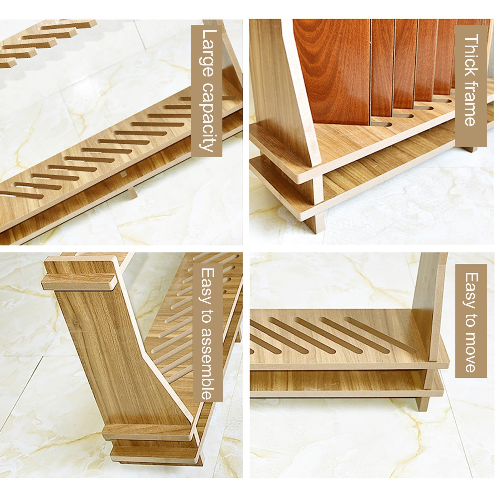 HXFAAFXH Floor Tile Display Stand,MDF Board Floor Sample Holder Door Stand,Ceramic Sample Display Rack,Building Material Display Shelf,Multi-Layer Convenient Wooden Plate Storage