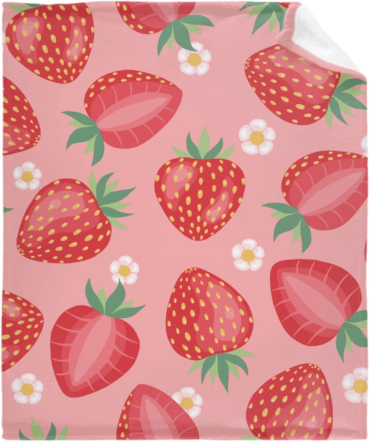 Darani Strawberry 2 Lightweight Super Soft Cozy Throw