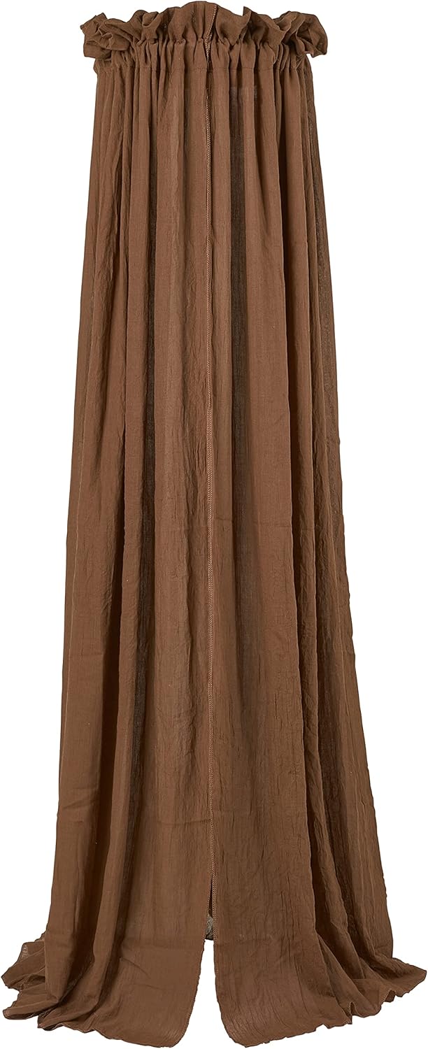 Meyco Baby Bed Canopy - Plain Chocolate - 30 x 155 cm - Single Pack