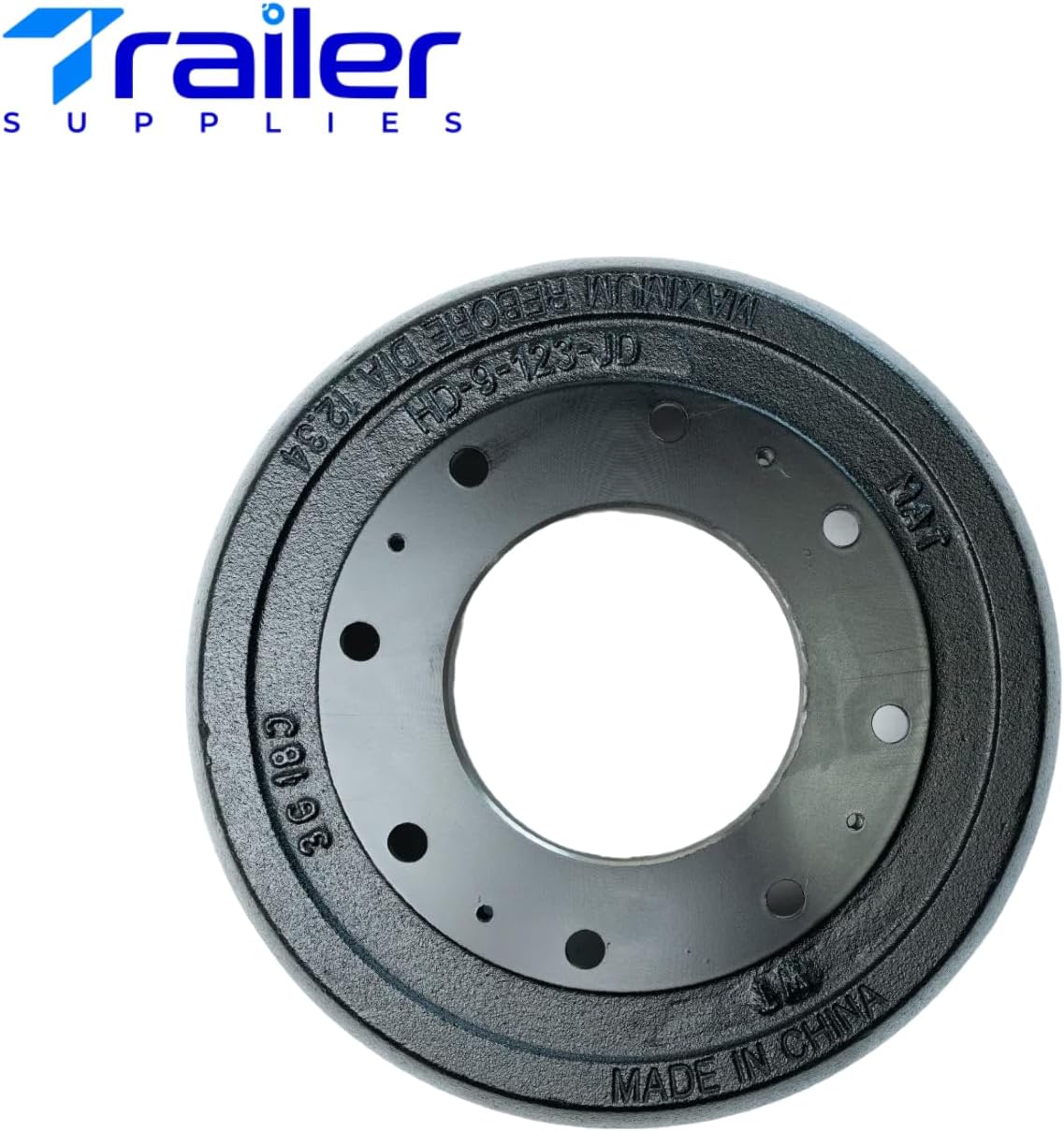 12.25" x 3.375" Brake Drum – Fits Dexter 9K–10K Axles (After July 2009) – Replacement for Dexter #009-123-03