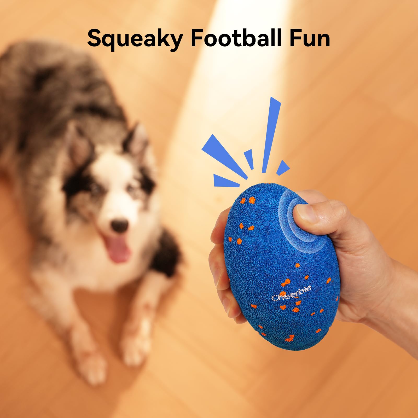 Cheerble Smart Squeaky Dog Ball Toys, Wicked Rugby with 3 Modes, E-TPU & Rechargeable, Interactive Dog Toy Balls - Image 2