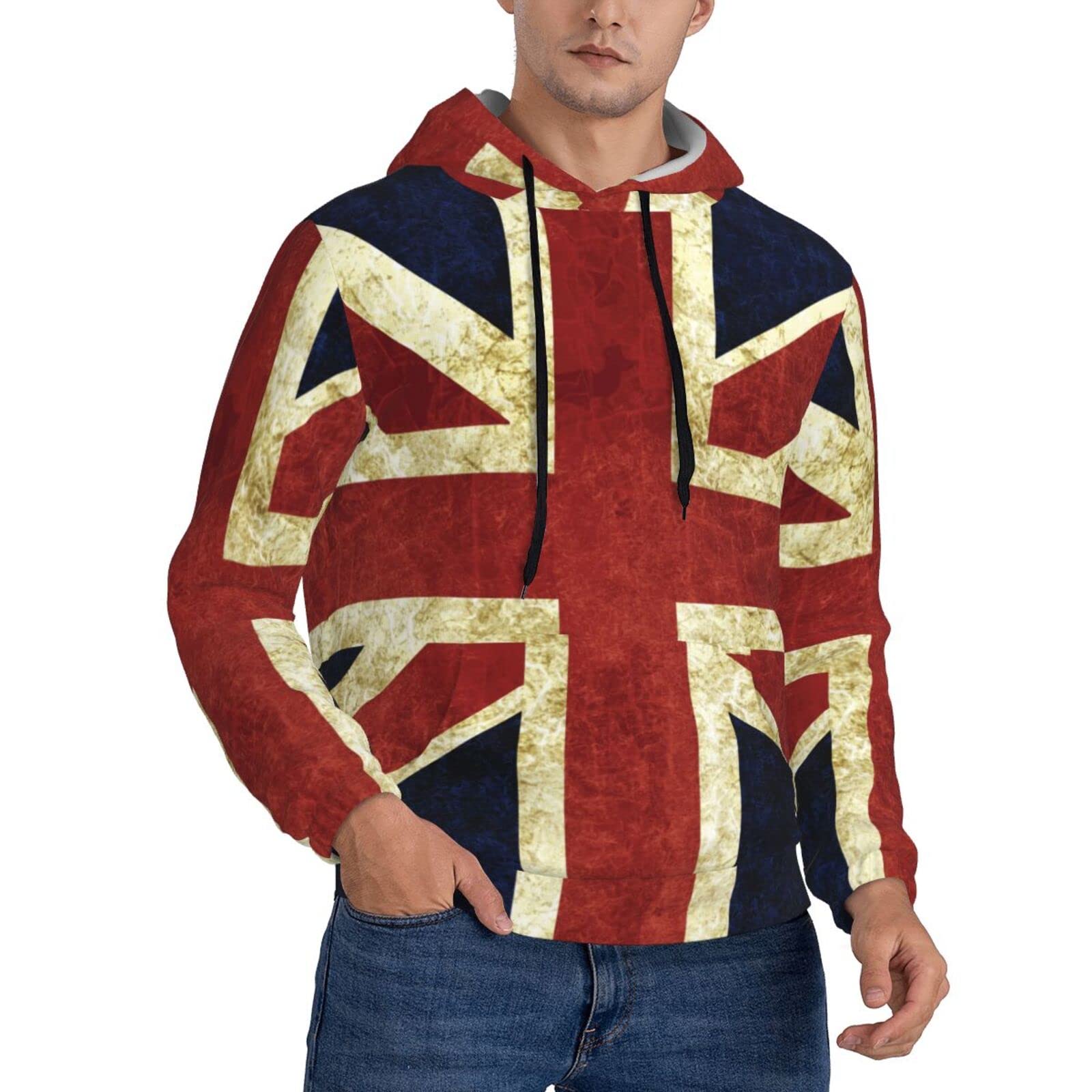 Amazon.co.jp: レトロ ユニオン ジャック イギリス(1) パーカー メンズ