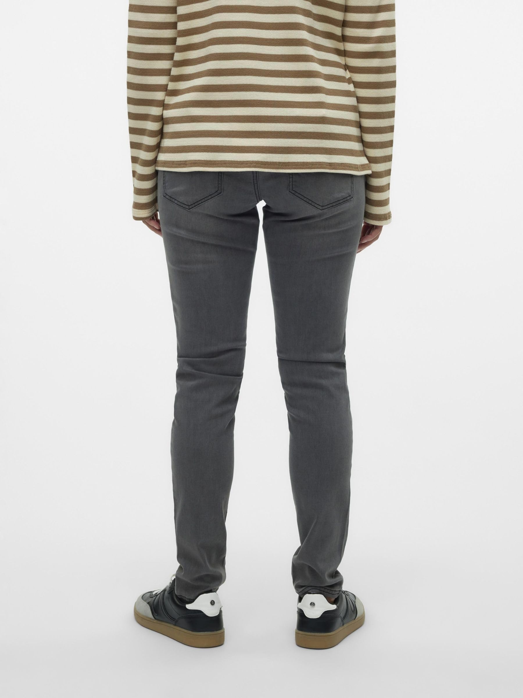 MAMALICIOUS Mllola Slim Grey Jeans A. Noos - Pantalones Mujer