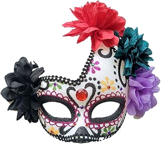 Máscara para el Día de los Muertos para mujer, máscara veneciana, disfraz de Halloween, máscara de Mardi Gras