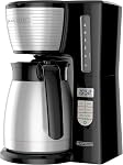 BLACK+DECKER 12 Cup Thermal Programmable Coffee Maker with Brew Strength and VORTEX Technology, Black/Steel, CM2046S