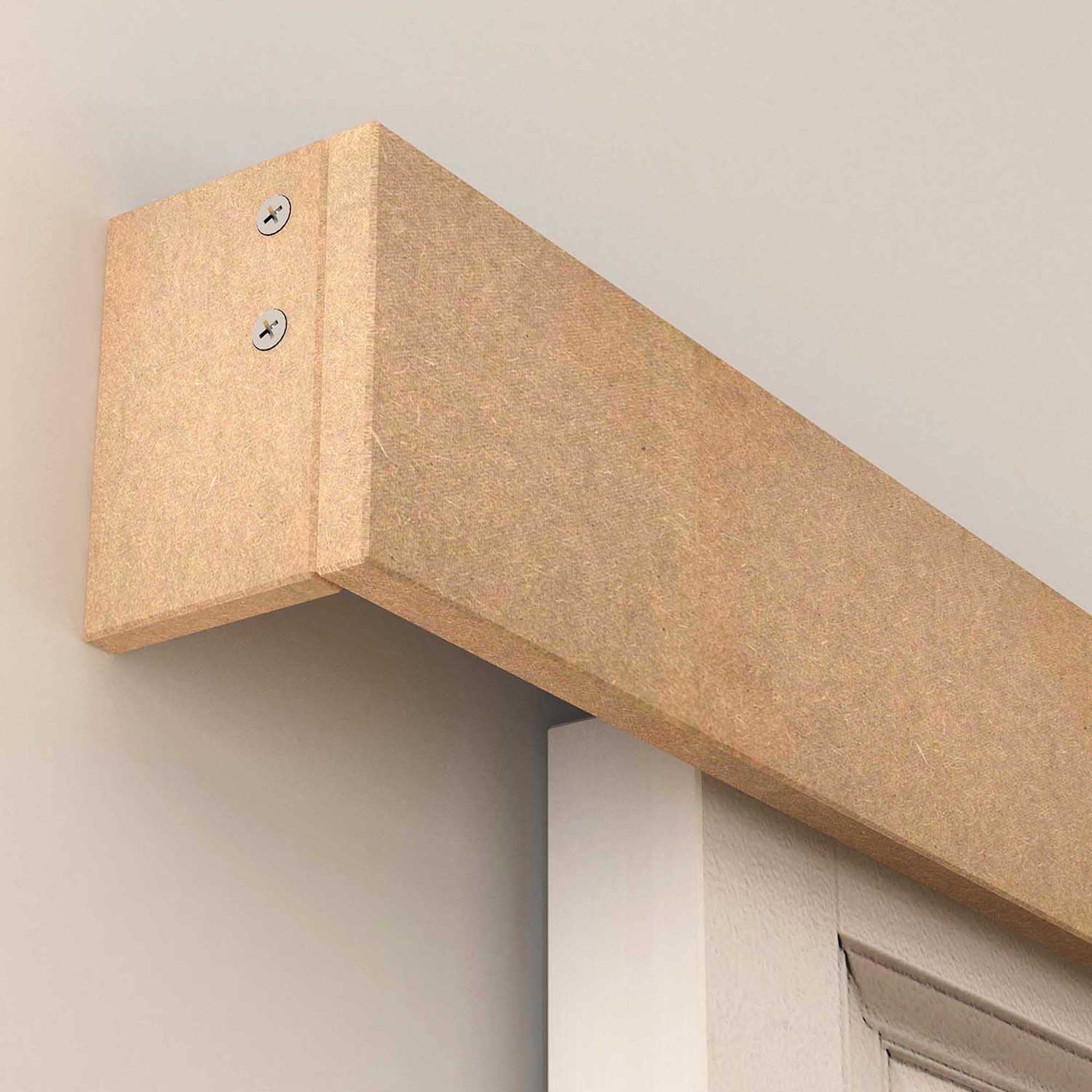 HOMCOM 200CM/6.6FT Binario con Kit di Accessori per Porte Scorrevoli in Stile Rustico in Legno