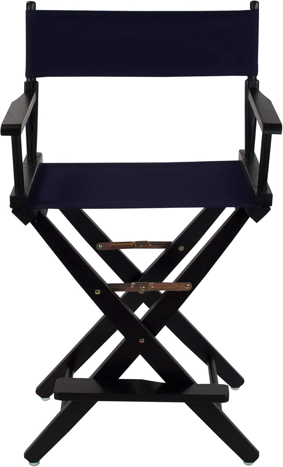 American Trails Extra-Wide Premium Directors Chair 24" H Counter Height Black Frame Navy Canvas