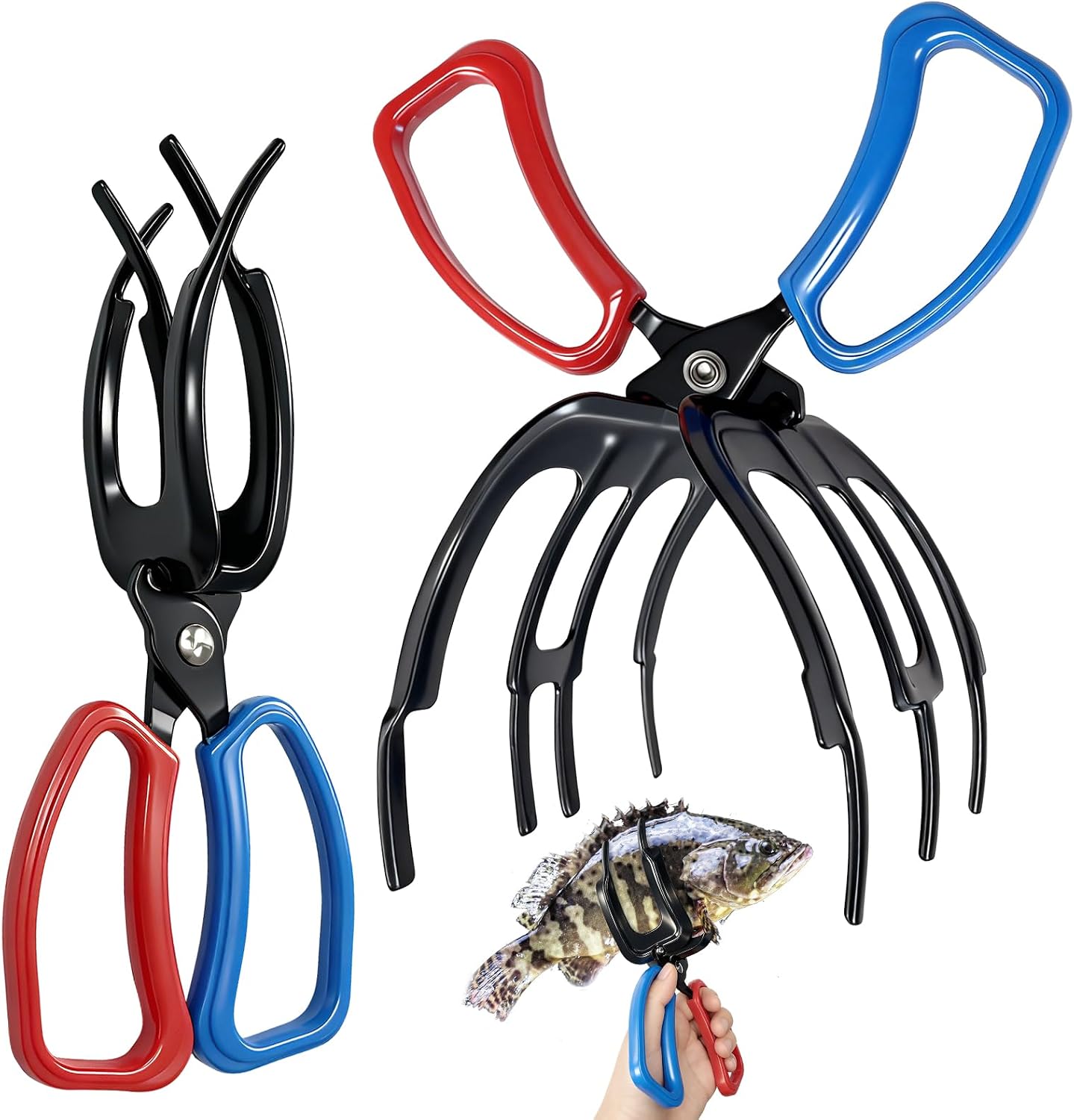 Kynzo Fish Claw Gripper, Fishing Pliers Gripper, Non-Slip Metal Fishing Pliers, Metal Fish Control Clamp Tong Tackle Tool