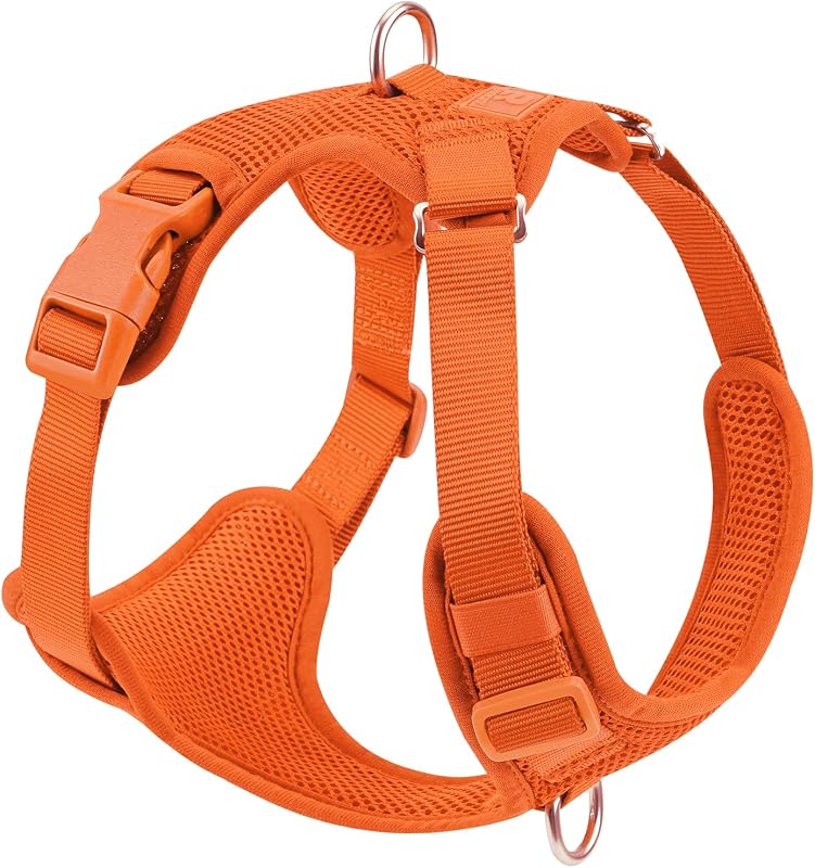 Peitoral Vest para Cães com Malha Respirável, Ajustável e Argolas Duplas Sunraymascota