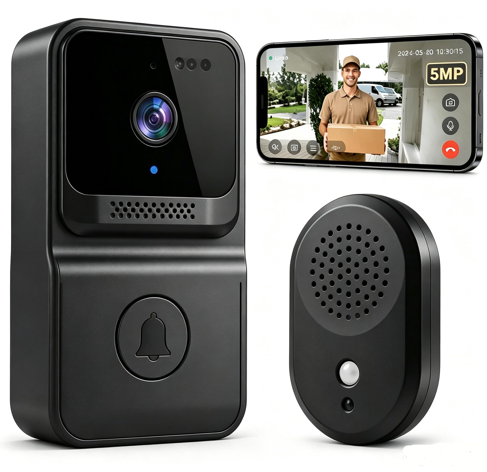 BLIAZAY 5MP High‑Resolution Wireless Doorbell