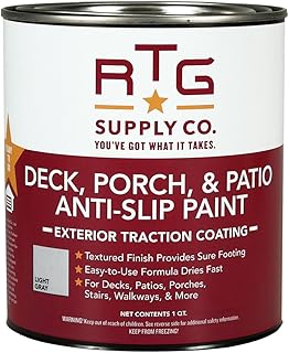 RTG Deck, Porch, & Patio Anti-Slip Paint (Quart, Light Gray)