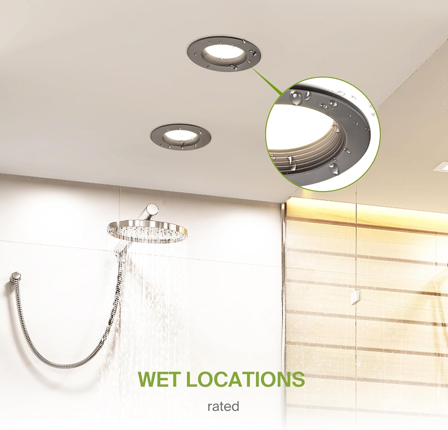 ASD 6 Pack Bronze Retrofit LED Recessed Lighting 6 Inch - 12W 2700K-5000K 1078LM Can Lights for Ceiling 6 Inch, Dimmable Bronze Recessed Lights, Baffle Trim Wet Rated Wafer Lights, ETL, Energy Star