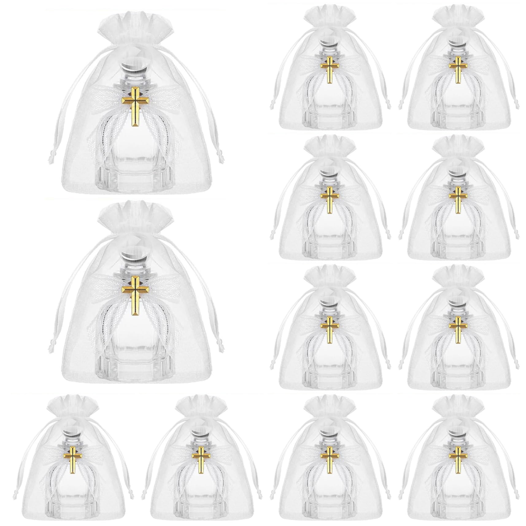 Cadeaux de baptême en verre et fiole eau bénite pour invités