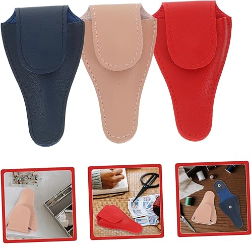 Miniatura 4 de TEHAUX Funda protectora para cortaúñas de cuero, suministros de diario de uñas, cubierta de cutícula de uñas, tijeras de uñas, bolsas de