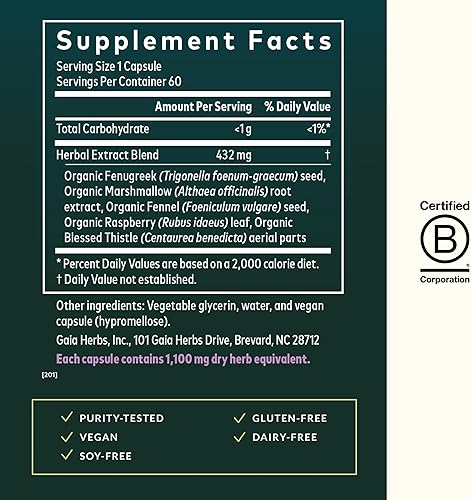 Miniatura 3 de Gaia Herbs Apoyo a la lactancia - Apoya la producción saludable de leche materna en madres lactantes* - con semillas de fenogreco, semillas