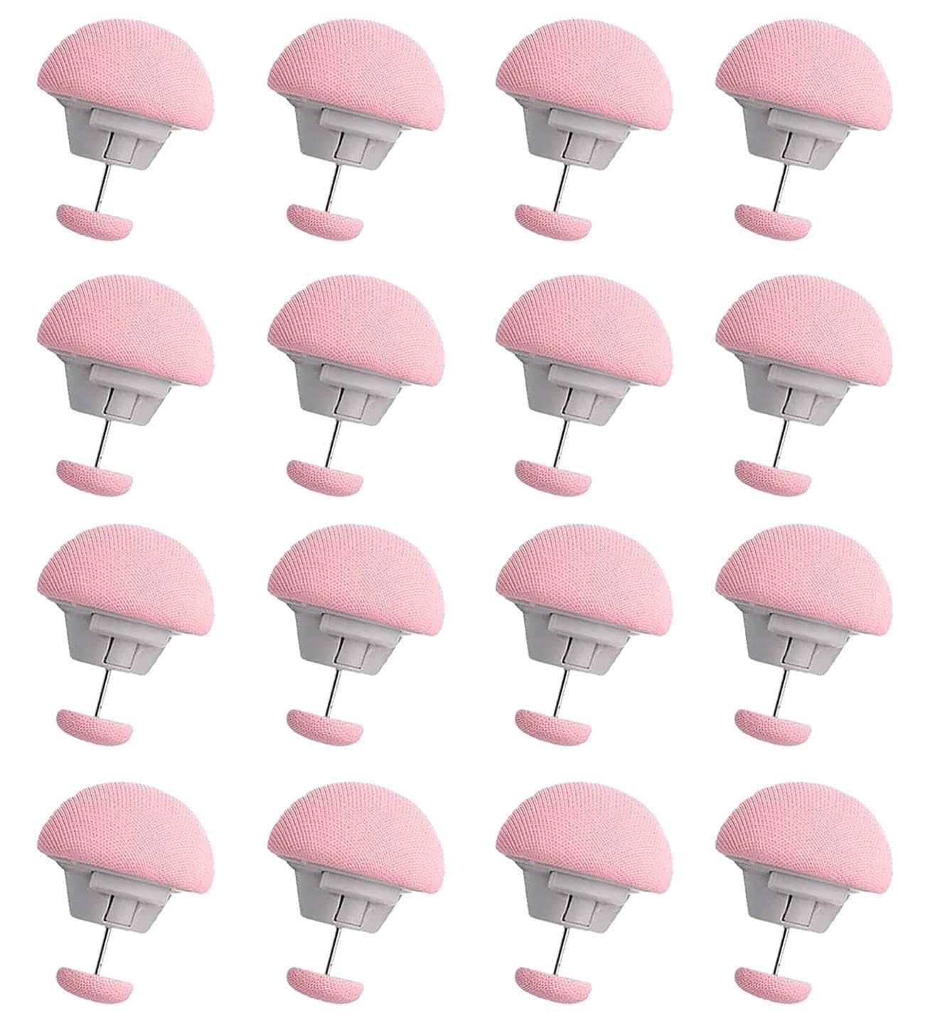 Ayushicreationa Duvet Clips, Duvet Cover Clips, Sheet Button Fasteners, Mushroom Quilt Fixing Pins, Anti-Slip Bed Sheet Holders, Bedding Accessories for Blanket & Comforter | Pink, Pack of 12