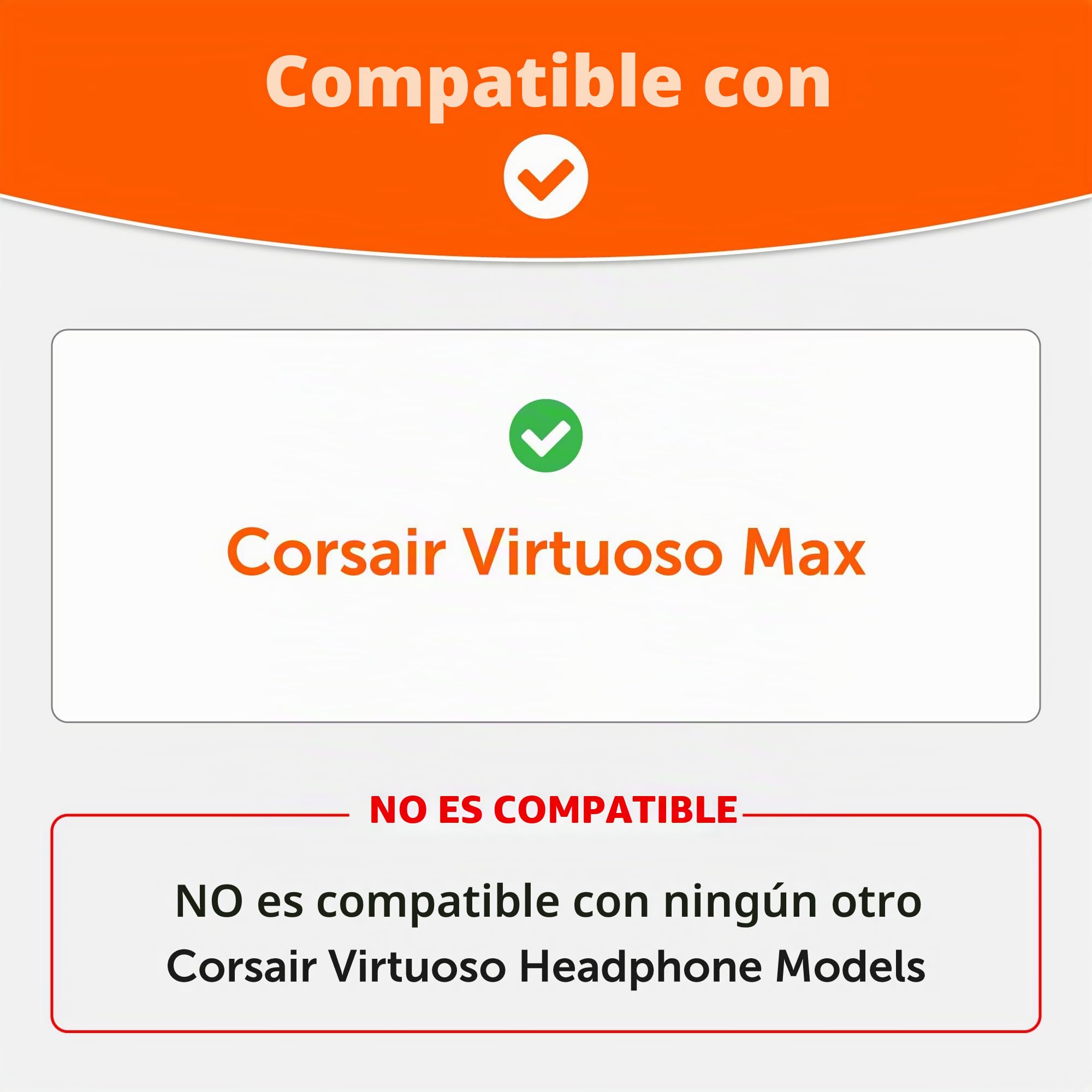WC Freeze Virtuoso MAX - Almohadillas de Gel refrescante para Corsair Virtuoso MAX de Wicked Cushions | Mayor Comodidad, Tejido Deportivo Transpirable y Aislamiento acústico | Black
