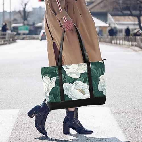 Vista 6 de Bolso tote portátil grande portátil con cremallera para mamá con bolso de trabajo para mujer